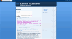 Desktop Screenshot of elbosquedelossuenos.blogspot.com