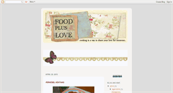 Desktop Screenshot of foodpluslove.blogspot.com