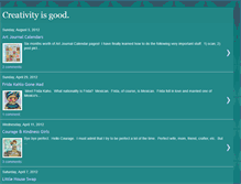 Tablet Screenshot of creativityisgood.blogspot.com