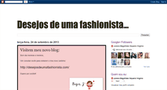 Desktop Screenshot of desejosdeumafashionista.blogspot.com