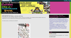 Desktop Screenshot of foroculturastransformacionsocial.blogspot.com