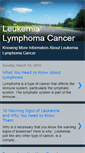 Mobile Screenshot of leukemialymphomacancer-99.blogspot.com