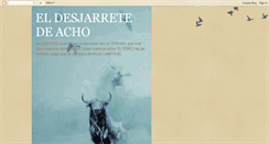 Desktop Screenshot of eldesjarretedeacho.blogspot.com