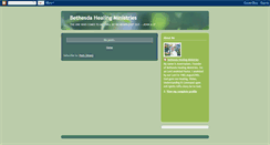 Desktop Screenshot of bethesdahealingministries.blogspot.com