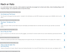 Tablet Screenshot of hackorhalo.blogspot.com