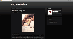 Desktop Screenshot of onlymalayalam.blogspot.com