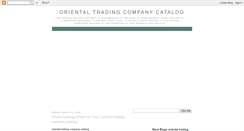 Desktop Screenshot of oriental-trading-company-catalog.blogspot.com