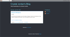 Desktop Screenshot of crystaljordan.blogspot.com