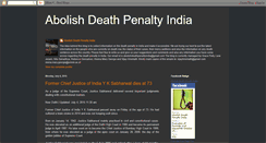 Desktop Screenshot of abolishdeathpenaltyindia.blogspot.com