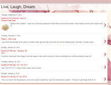 Tablet Screenshot of livelaughdream.blogspot.com