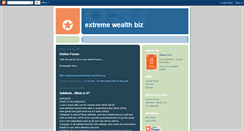 Desktop Screenshot of extremewealth.blogspot.com