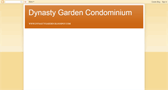 Desktop Screenshot of dynastygarden.blogspot.com