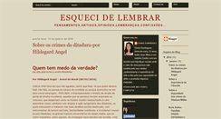 Desktop Screenshot of esquecidilembrar.blogspot.com