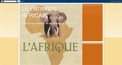 Desktop Screenshot of lepatrioteafricain.blogspot.com