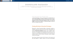 Desktop Screenshot of disneylandpackages.blogspot.com