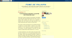 Desktop Screenshot of fomedepalavra.blogspot.com