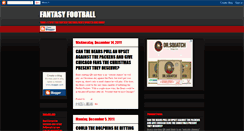 Desktop Screenshot of fantasyfootball12.blogspot.com