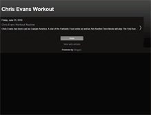 Tablet Screenshot of chris-evans-workout.blogspot.com
