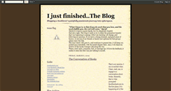 Desktop Screenshot of ijustfinished.blogspot.com