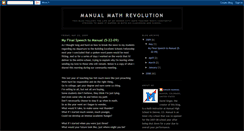 Desktop Screenshot of manualmathrevolution.blogspot.com