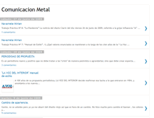 Tablet Screenshot of comunicacion-metal.blogspot.com