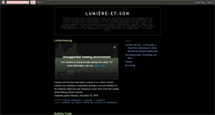 Desktop Screenshot of lumiere-et-son.blogspot.com