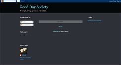 Desktop Screenshot of gooddaysociety.blogspot.com