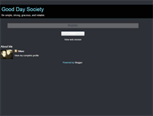 Tablet Screenshot of gooddaysociety.blogspot.com