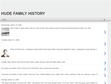 Tablet Screenshot of hudefamilyhistory.blogspot.com