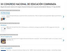 Tablet Screenshot of congresoeducacioncomparadavalencia.blogspot.com