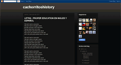 Desktop Screenshot of cachorritoshistory.blogspot.com