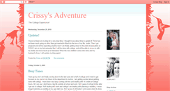 Desktop Screenshot of crissysadventure.blogspot.com