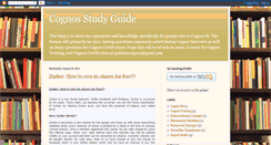 Desktop Screenshot of cognosbistudy.blogspot.com