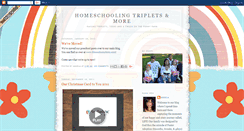 Desktop Screenshot of homeschoolingtripletsandmore.blogspot.com