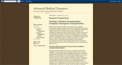 Desktop Screenshot of advancedmedicaltransport.blogspot.com