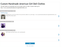 Tablet Screenshot of customhandmadeamericangirldollclothes.blogspot.com