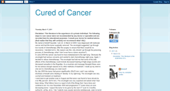 Desktop Screenshot of curedofcancer.blogspot.com