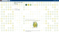 Desktop Screenshot of mindbodyandfitness.blogspot.com