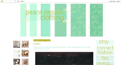 Desktop Screenshot of peacerepublicclothing.blogspot.com