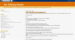 Desktop Screenshot of notalkingheads.blogspot.com