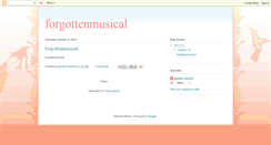 Desktop Screenshot of forgottenmusical.blogspot.com