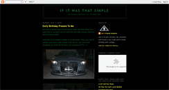 Desktop Screenshot of ifitwasthatsimple.blogspot.com