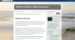 Desktop Screenshot of mumclifelinesdailydevotions.blogspot.com