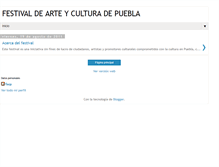 Tablet Screenshot of festivalarteyculturadepuebla.blogspot.com