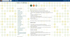 Desktop Screenshot of coisasdebeleza.blogspot.com