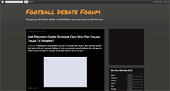 Desktop Screenshot of footballdebateforum.blogspot.com