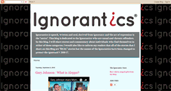 Desktop Screenshot of ignorantics.blogspot.com