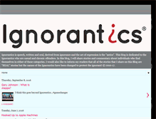 Tablet Screenshot of ignorantics.blogspot.com