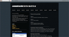 Desktop Screenshot of comunicacion-informatica.blogspot.com