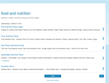 Tablet Screenshot of foodsnutrition.blogspot.com